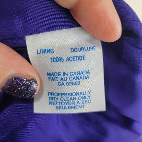 NWOT Danier Purple Quilted Leather Mug Skirt - Picture 9 of 10